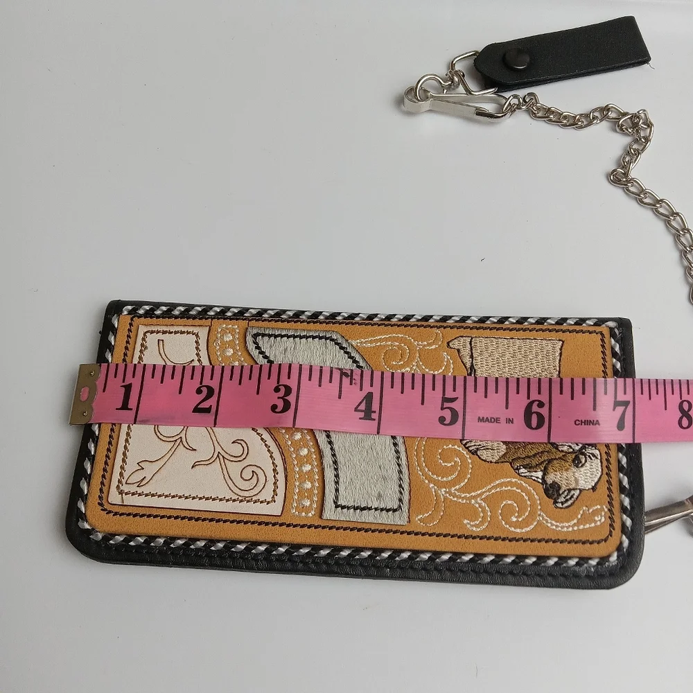 Men's Western Wallet Genuine Leather Hand‎ Crafted Bifold Cowboy Rodeo Wallet